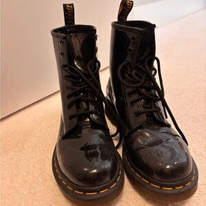 Doc Martens Black Patent Leather Boots